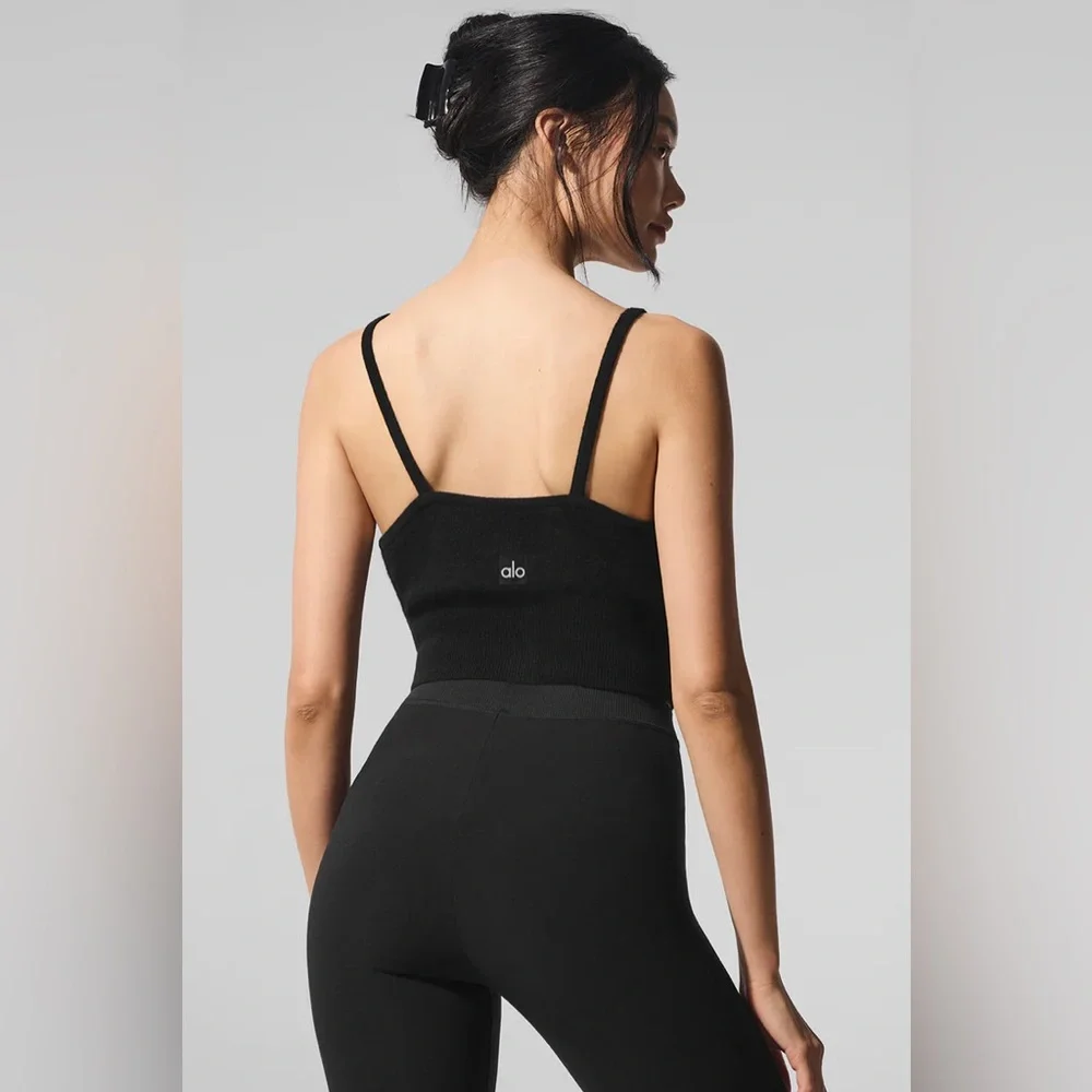 Alo Yoga Sheer Cashmere Tank Black XS